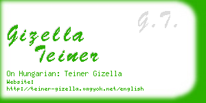 gizella teiner business card